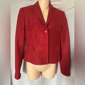 Akris Punto Silk  Vibrant Red Fabric size 4 US